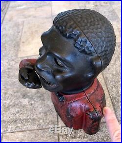 Antique 1882 Jolly N Shepard Hardware Black Americana Cast Iron Mechanical Bank