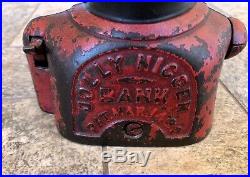 Antique 1882 Jolly N Shepard Hardware Black Americana Cast Iron Mechanical Bank