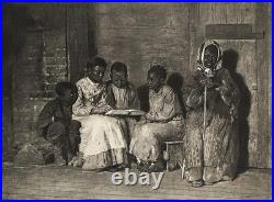 Antique 1890 Winslow Homer Sunday Morning In Old Virginia Black Americana