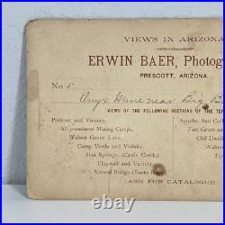 Antique 1890s Erwin Baer Photo Onyx Mine Big Bug Arizona Territory Cabinet Card