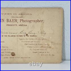 Antique 1890s Erwin Baer Photo Onyx Mine Big Bug Arizona Territory Cabinet Card