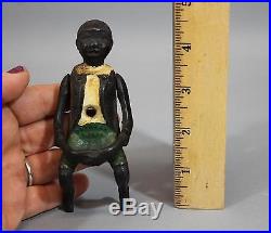 Antique 1894 Cast Iron, F. E. Allen Co, Black Americana Figural Man Broom Holder