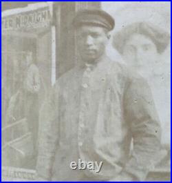 Antique 1904 Original Photo African American Black Man City Bar Smiths Beer Co