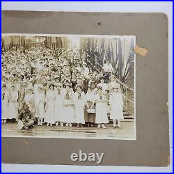 Antique 1915 Panoramic Group Photograph Wise Smith & Co Connecticut 19 1/4