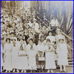 Antique 1915 Panoramic Group Photograph Wise Smith & Co Connecticut 19 1/4