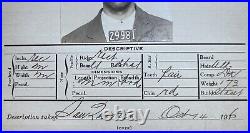 Antique 1916 San Francisco Man Larceny Mug Shot Photo SF Criminal Arrest ID Card