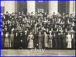 Antique 1920s Large Photo Women's Rights Group Suffragettes Hats State House