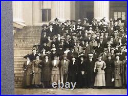 Antique 1920s Large Photo Women's Rights Group Suffragettes Hats State House