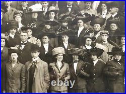 Antique 1920s Large Photo Women's Rights Group Suffragettes Hats State House