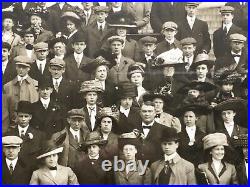 Antique 1920s Large Photo Women's Rights Group Suffragettes Hats State House