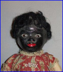 Antique 19th C 1880s Composition Topsy Turvy Doll Glass Eyes 13 All Original