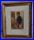 Antique 19th C. Print of a Young Black Man with Bellows Pub. C. Baxter, London