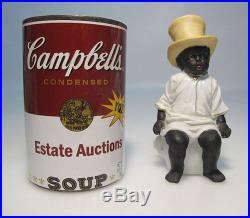 Antique 19th Century Black Americana Bisque Figurine Child on Chamber Pot #2 yqz