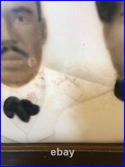 Antique 19th c. Victorian African American Black Hand-Tinted Portrait RARE