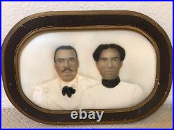 Antique 19th c. Victorian African American Black Hand-Tinted Portrait RARE