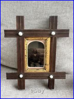 Antique 19thC African American Portrait Tintype R. H. Dewey Pittsfield Mass