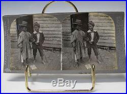 Antique (34) BLACK AMERICANA Stereoview Cards & Stereo Viewer Stereoscope #1 yqz