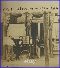 Antique 34 Documented Photographs Bloomington ILLs. US Post Office Photo Album