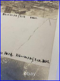 Antique 34 Documented Photographs Bloomington ILLs. US Post Office Photo Album