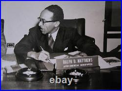 Antique African American Afro Newspaper Reporter Baltimore Ralph D. Matthews Ny