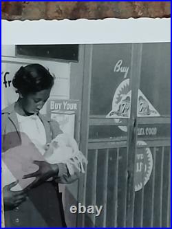 Antique African American COLORED FEMALE HOLDING BABYMOUND BAYOU MISS