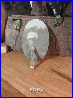 Antique African American COLORED FEMALE HOLDING BOOKFLORIDA