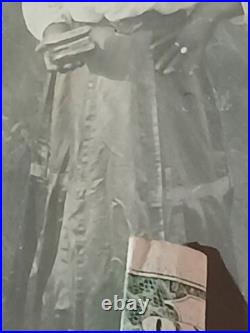 Antique African American COLORED FEMALE HOLDING BOOKFLORIDA