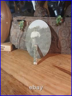 Antique African American COLORED FEMALE HOLDING BOOKFLORIDA