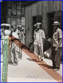 Antique African American COLORED MENS ON LUNCH BREAK COOL HATS