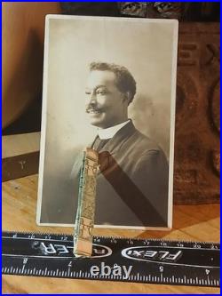Antique African American COLORED PASTOR BIG MUSTACHE HARRISBURG PA