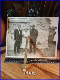 Antique African American COLORED PASTORS STANDING WITH MOTHER