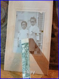 Antique African American Cabinet BLACK EXCELLENCE BROTHER & SISTER TEXAS