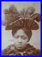 Antique African American Cabinet COLORED FEMALE AMAZING HAT BLACK FEATHERS