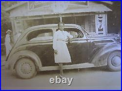 Antique African American Coca Cola Store Sign Pause Ww2 Era Lady Bottle Photo