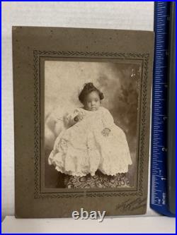Antique African American Colored Baby Photograph Cabinet Card Black History