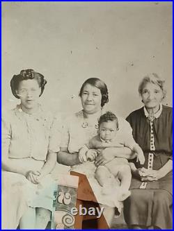 Antique African American Colored Ladies & Daughter FOUR GENERATIONS