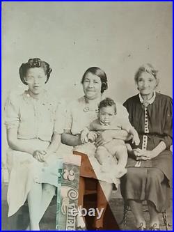 Antique African American Colored Ladies & Daughter FOUR GENERATIONS