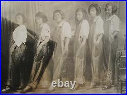 Antique African American Cute Buffalo Flapper Girls Overall Jeans Artistic Photo
