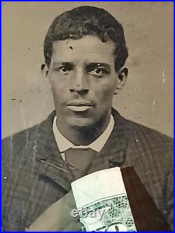 Antique African American FISK UNIVERSITY TINTYPE HBCU NASHVILLE TENNESSEE