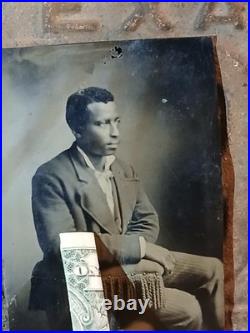 Antique African American FISK UNIVERSITY TINTYPE HBCU NASHVILLE TENNESSEE