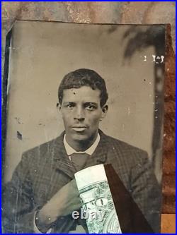Antique African American FISK UNIVERSITY TINTYPE HBCU NASHVILLE TENNESSEE