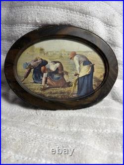 Antique African American Folk Art Slave Monticello Jefferson Wheat Field 8x6