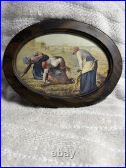 Antique African American Folk Art Slave Monticello Jefferson Wheat Field 8x6