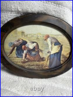 Antique African American Folk Art Slave Monticello Jefferson Wheat Field 8x6