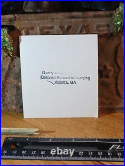 Antique African American GRADY MEMORIAL HOSPITAL NURSE'S TRANNING SCHOOL HBCU