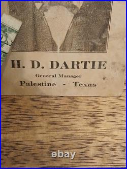 Antique African American H. D. Dartie C. C. B. A COLLEGE PALISTINE TEXAS