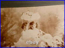 Antique African American Help White Girl Flower Cart Cabinet Card Photo Missouri