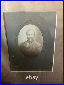 Antique African American Man Portrait Mounted Card Circa 1860