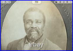 Antique African American Man Portrait Mounted Card Circa 1860