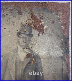 Antique African American Men Suits, Tophat, Canes & Uniform Tinytype Photos